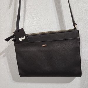 DKNY Bryant Park Black Crossbody Bag Wallet Triple Pocket